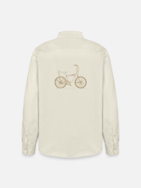 Bonanza Bicycle Cult Design Line Art - Relaxed Fit Unisex Organic Shirt by Stanley/Stella - soft Ecru