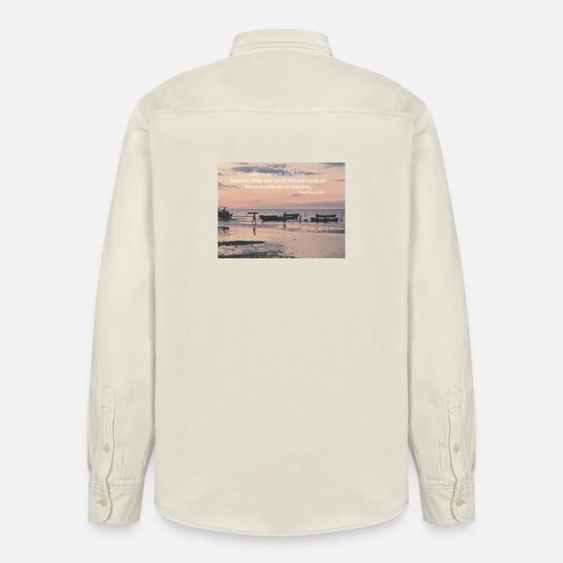 Berufung am Strand: Menschenfischer - Relaxed Fit Unisex Organic Hemd von Stanley/Stella - Natur