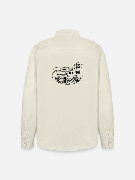 Wohnmobil am Meer  - Relaxed Fit Unisex Organic Hemd von Stanley/Stella - Natur