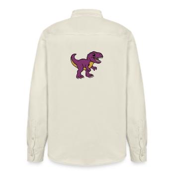 Dino - Relaxed Fit Unisex Organic Hemd von Stanley/Stella - Natur - Hinten - AI Model Male 178 light (178cm)