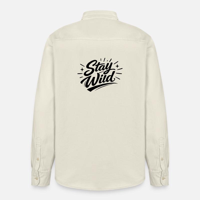 Bleib wild  - Relaxed Fit Unisex Organic Hemd von Stanley/Stella - Natur