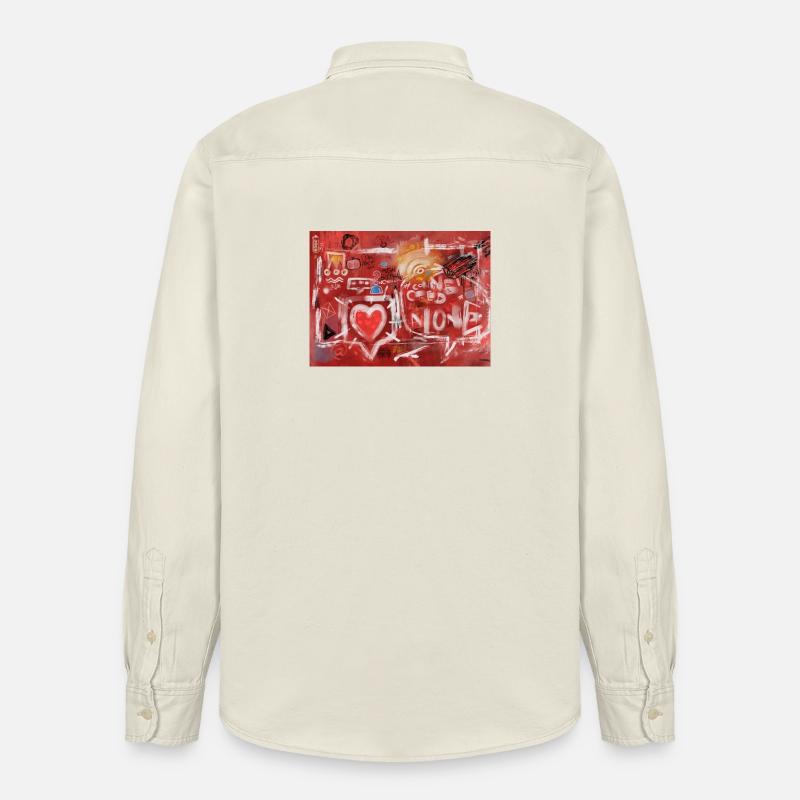 Connected-Alone-Severino-Canepa - Relaxed Fit Unisex Organic Hemd von Stanley/Stella - Natur