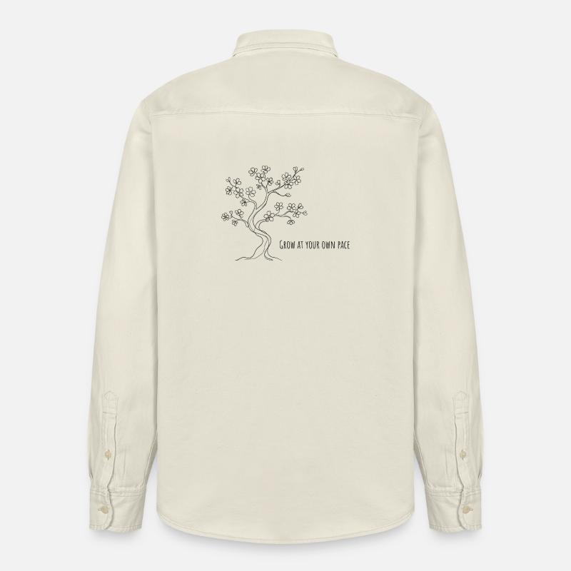 Grandis à ton rythme - Chemise unisexe coupe décontractée bio Stanley/Stella - écru doux
