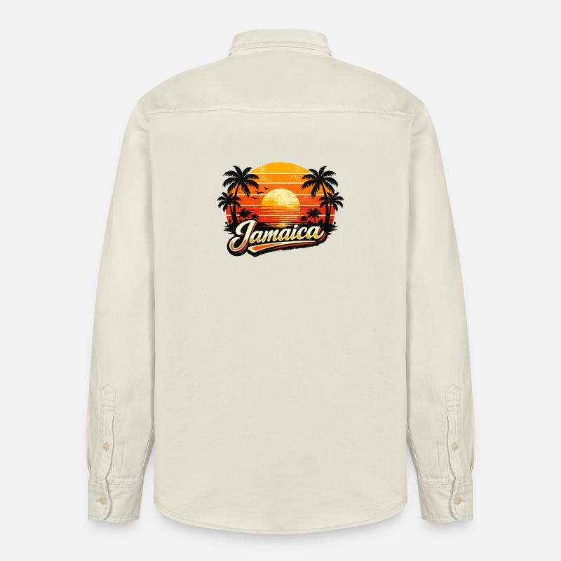 Jamaican Sunset - Relaxed Fit Unisex Organic Hemd von Stanley/Stella - Natur