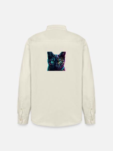 Cat Neon Net - Relaxed Fit Unisex Organic Shirt by Stanley/Stella - soft Ecru