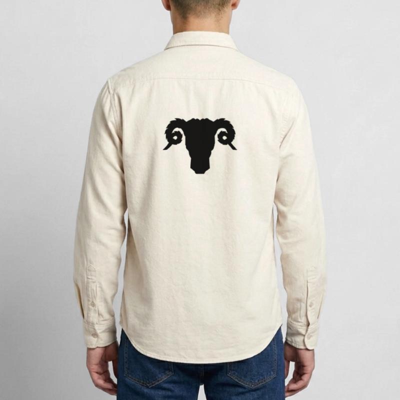 Bock- oder Rammkopfschattenbild Relaxed Fit Unisex Organic Hemd von Stanley/Stella