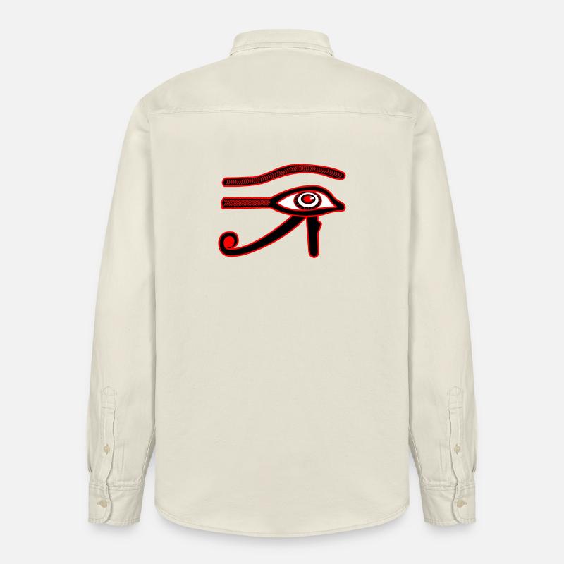 Oeil de râ oeil d’horus - Chemise unisexe coupe décontractée bio Stanley/Stella - écru doux