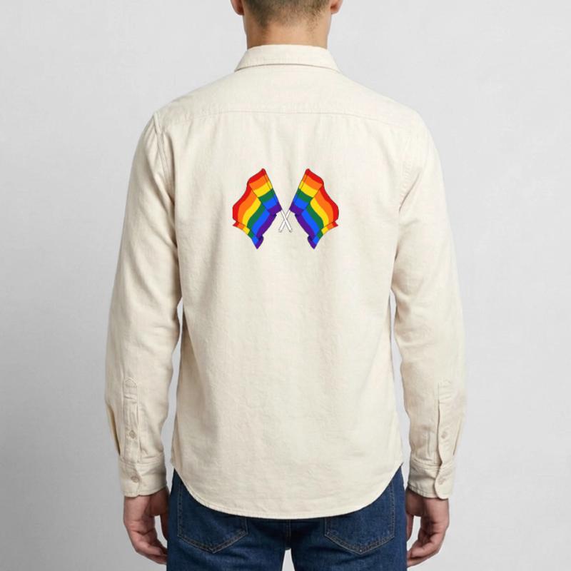 Two rainbow flags Relaxed Fit Unisex Organic Shirt by Stanley/Stella