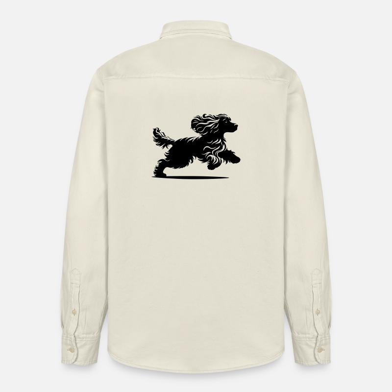 Cocker Spaniel - Relaxed Fit Unisex Organic Hemd von Stanley/Stella - Natur