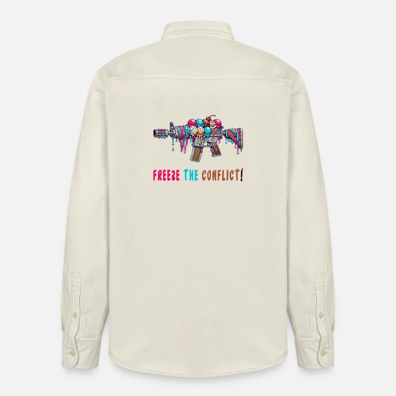 Konflikt eingefrieren Eiscreme - Relaxed Fit Unisex Organic Hemd von Stanley/Stella - Natur