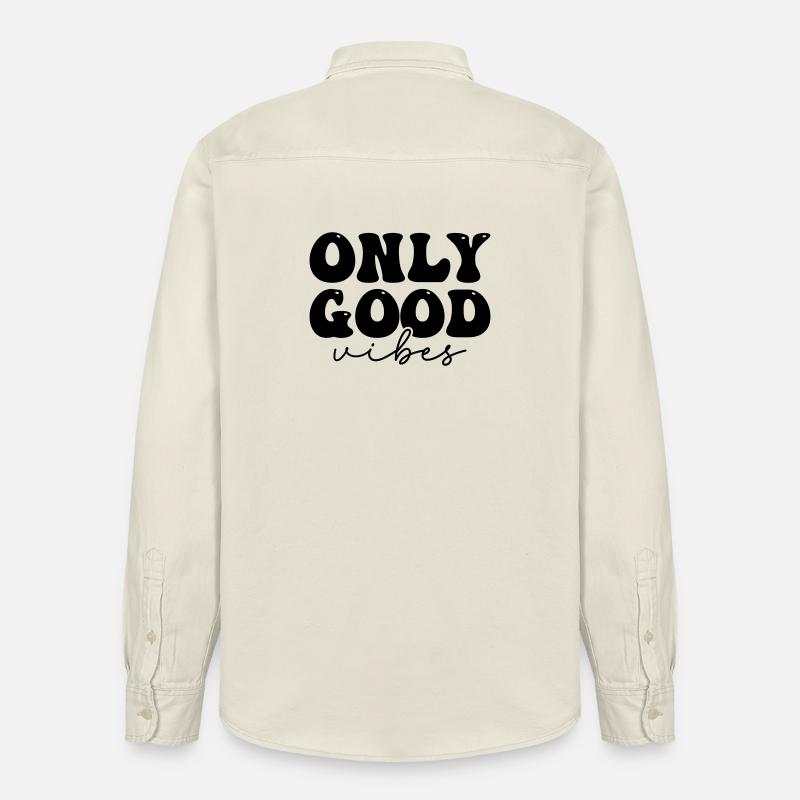 Conception par énoncé positif - Chemise unisexe coupe décontractée bio Stanley/Stella - écru doux