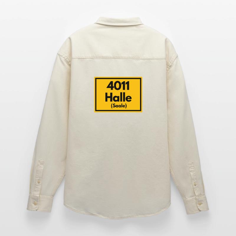OLD POSTCODE POSTCODE RETRO 4011 HALLE (SAAALE) Relaxed Fit Unisex Organic Shirt by Stanley/Stella