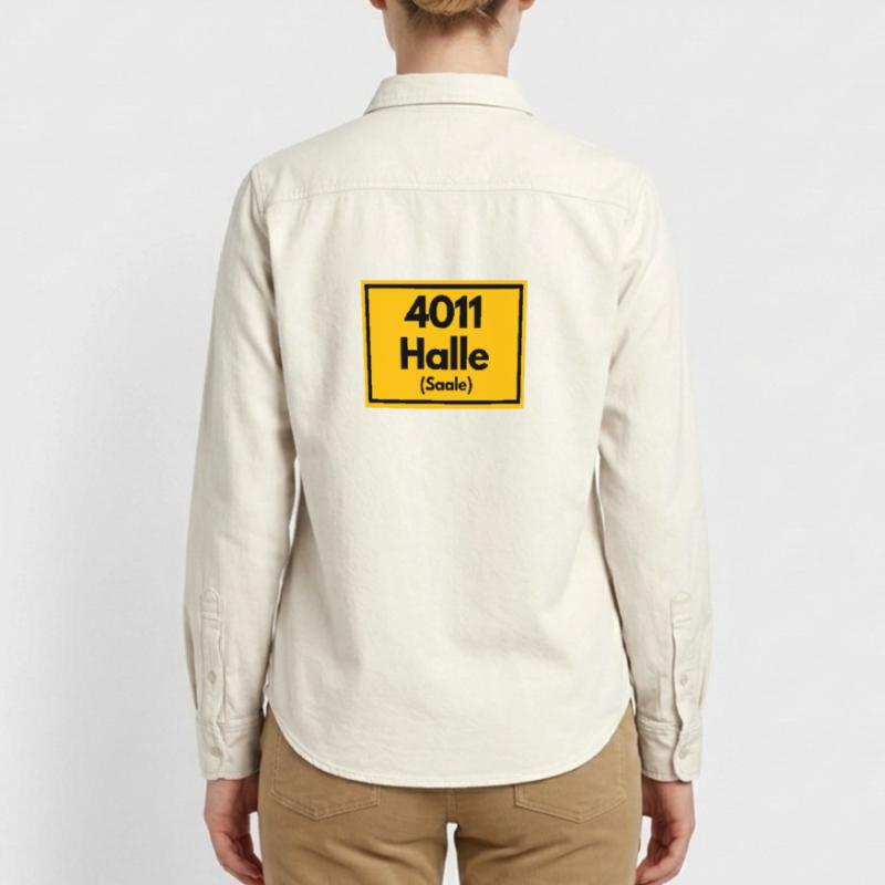 OLD POSTCODE POSTCODE RETRO 4011 HALLE (SAAALE) Relaxed Fit Unisex Organic Shirt by Stanley/Stella