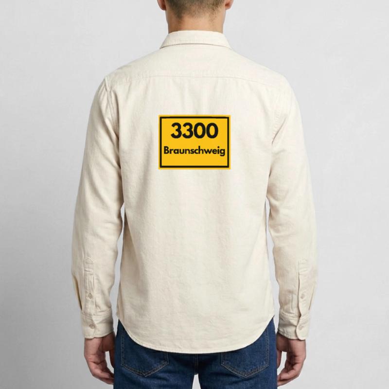 OLD POSTCODE POSTCODE RETRO 3300 BRAUNSCHWEIG Relaxed Fit Unisex Organic Shirt by Stanley/Stella