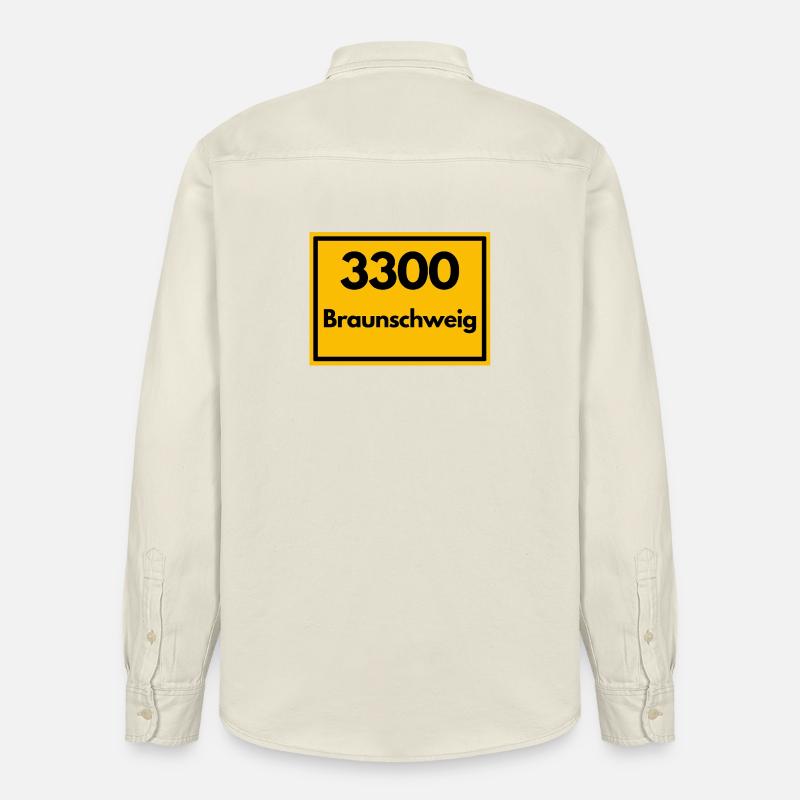 ANCIEN CODE POSTAL RETRO 3300 BRUNSWICK - Chemise unisexe coupe décontractée bio Stanley/Stella - écru doux