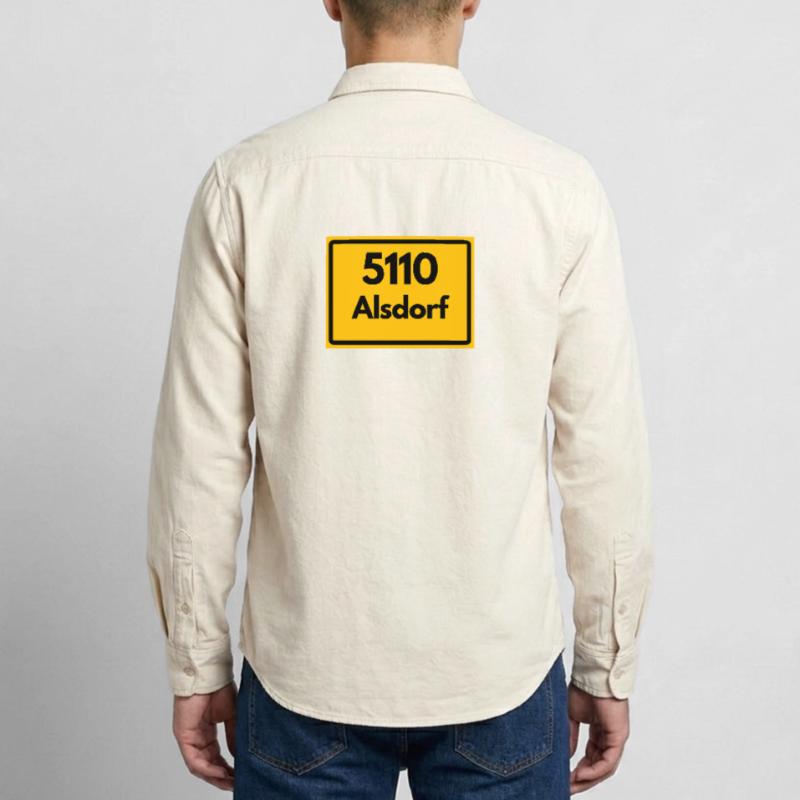 OLD POSTCODE POSTCODE RETRO 5110 ALSDORF Relaxed Fit Unisex Organic Shirt by Stanley/Stella