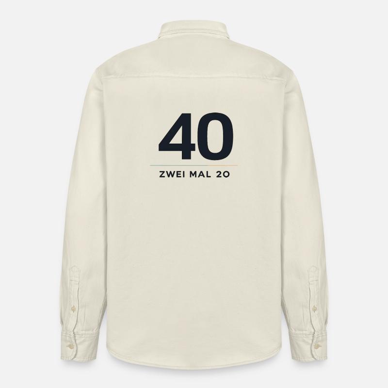 40 ans de conception Twice 20 - Chemise unisexe coupe décontractée bio Stanley/Stella - écru doux