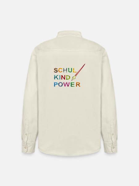 Schoolchild Power - Relaxed Fit Unisex Organic Shirt by Stanley/Stella - soft Ecru