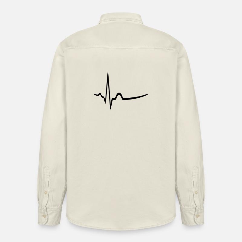 EKG - Sinusrhythmus - Arzt - Relaxed Fit Unisex Organic Hemd von Stanley/Stella - Natur