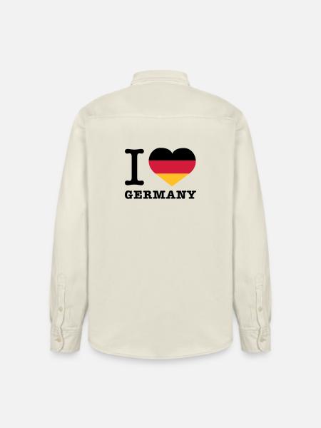 I love Germany - Relaxed Fit Unisex Organic Hemd von Stanley/Stella - Natur