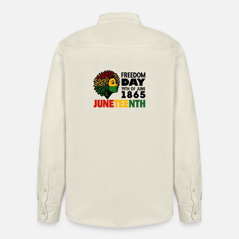 Juneteenth - Relaxed Fit Unisex Organic Hemd von Stanley/Stella - Natur
