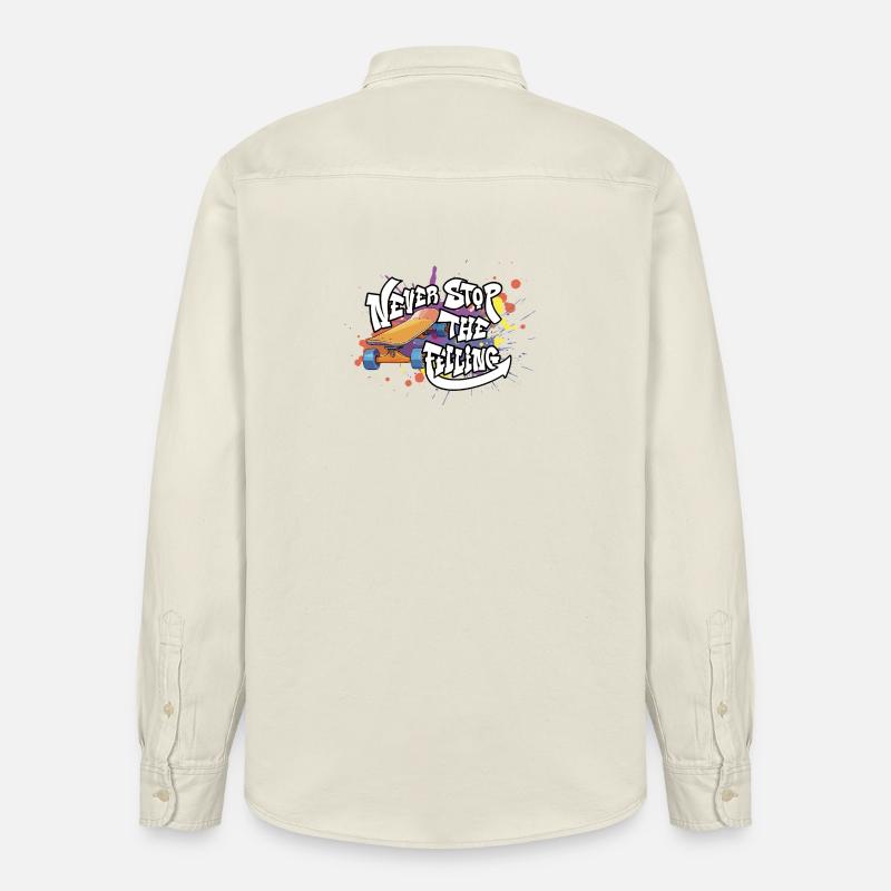 Skateboard Graffiti Motivation Design - Chemise unisexe coupe décontractée bio Stanley/Stella - écru doux