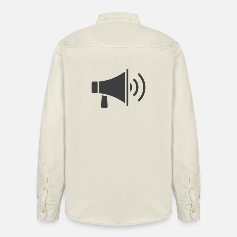 Conception d’icône de mégaphone - Chemise unisexe coupe décontractée bio Stanley/Stella - écru doux