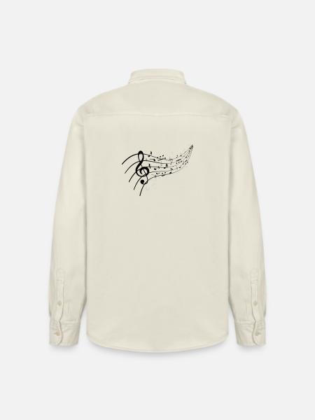 Black night with music knot - Relaxed Fit Unisex Organic Shirt by Stanley/Stella - soft Ecru