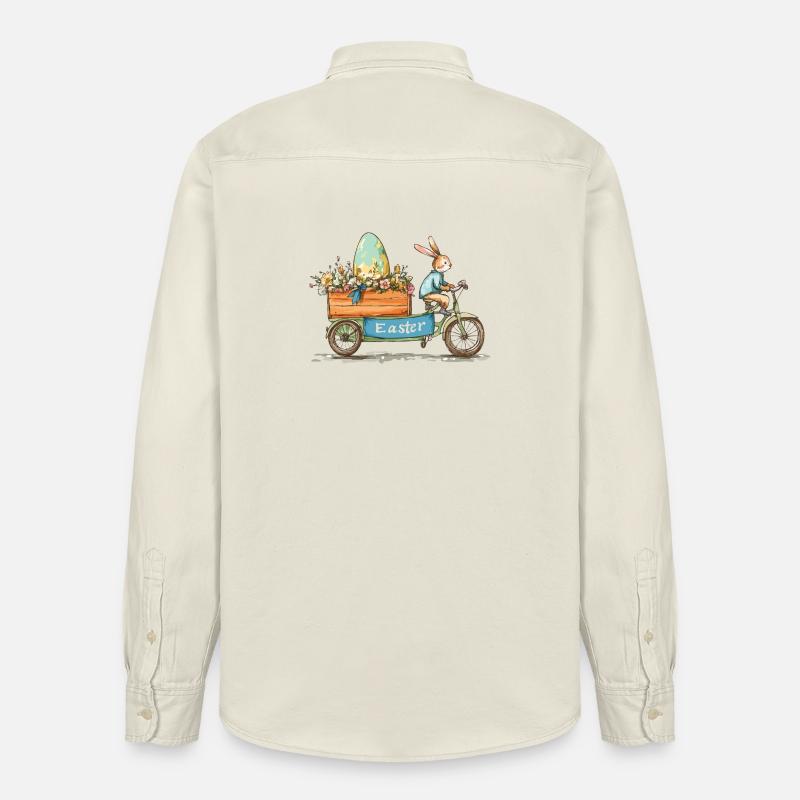 Funny Easter Bunny Cool Easter Bunny - Relaxed Fit Unisex Organic Shirt by Stanley/Stella - soft Ecru