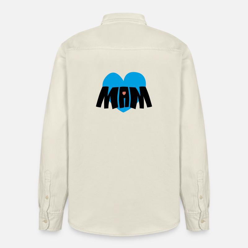 Cœur de maman - Chemise unisexe coupe décontractée bio Stanley/Stella - écru doux
