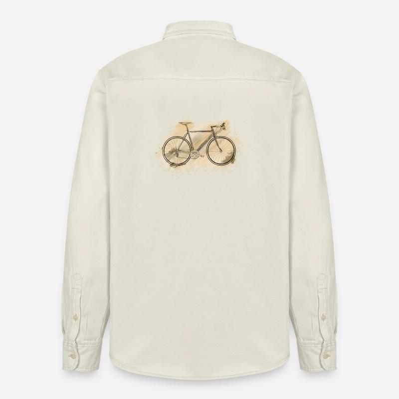 vélo de course - Chemise unisexe coupe décontractée bio Stanley/Stella - écru doux