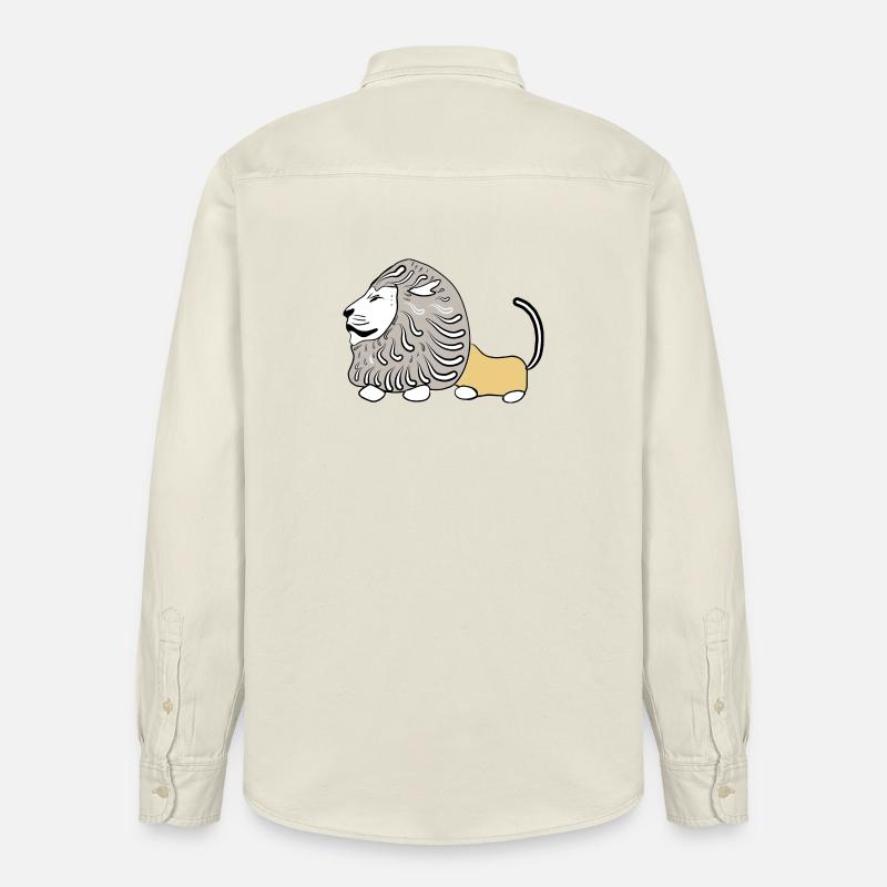 LION VECTER - Chemise unisexe coupe décontractée bio Stanley/Stella - écru doux