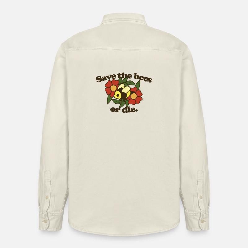 Rette die Bienen oder stirb - Relaxed Fit Unisex Organic Hemd von Stanley/Stella - Natur
