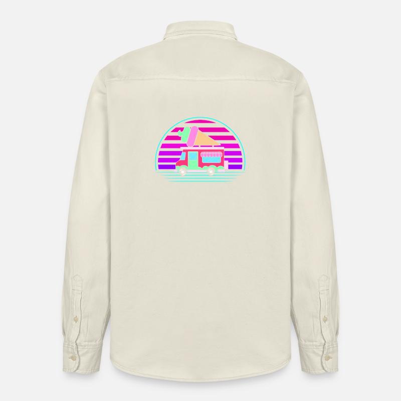 Eiscreme Eiswagen Eis Eisdiele - Relaxed Fit Unisex Organic Hemd von Stanley/Stella - Natur