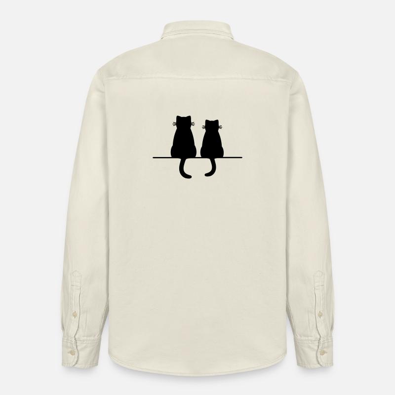 Cadeau d'amour d'amitié de chat de chats de chat - Chemise unisexe coupe décontractée bio Stanley/Stella - écru doux