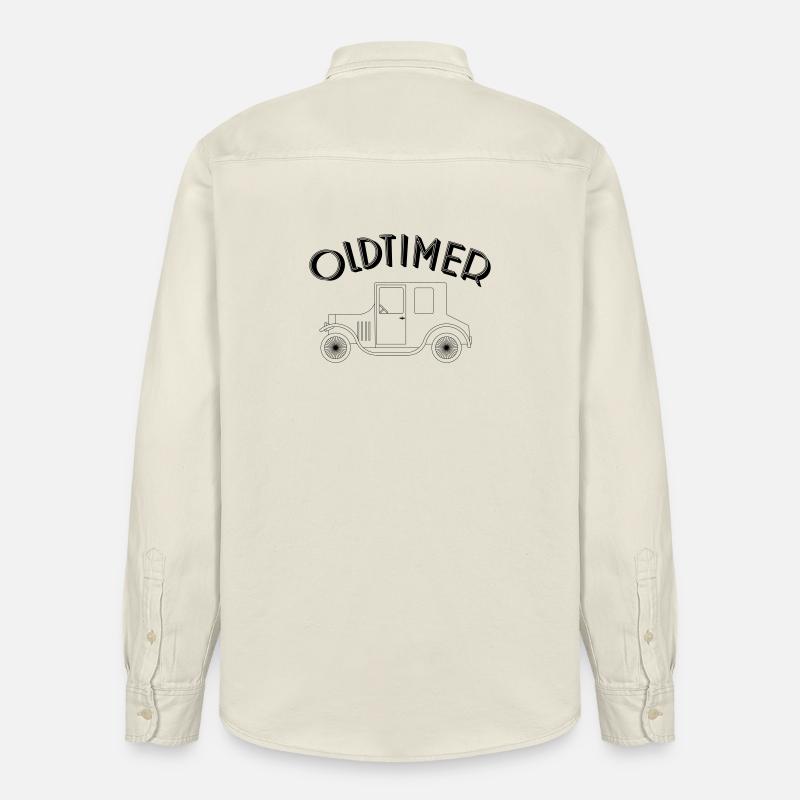 Oldtimer Design - Classic Cars - Relaxed Fit Unisex Organic Hemd von Stanley/Stella - Natur