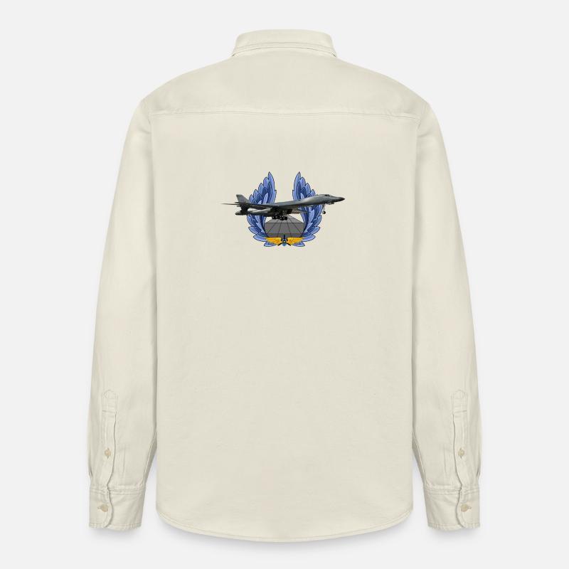 B-1B Lancer - Relaxed Fit Unisex Organic Hemd von Stanley/Stella - Natur