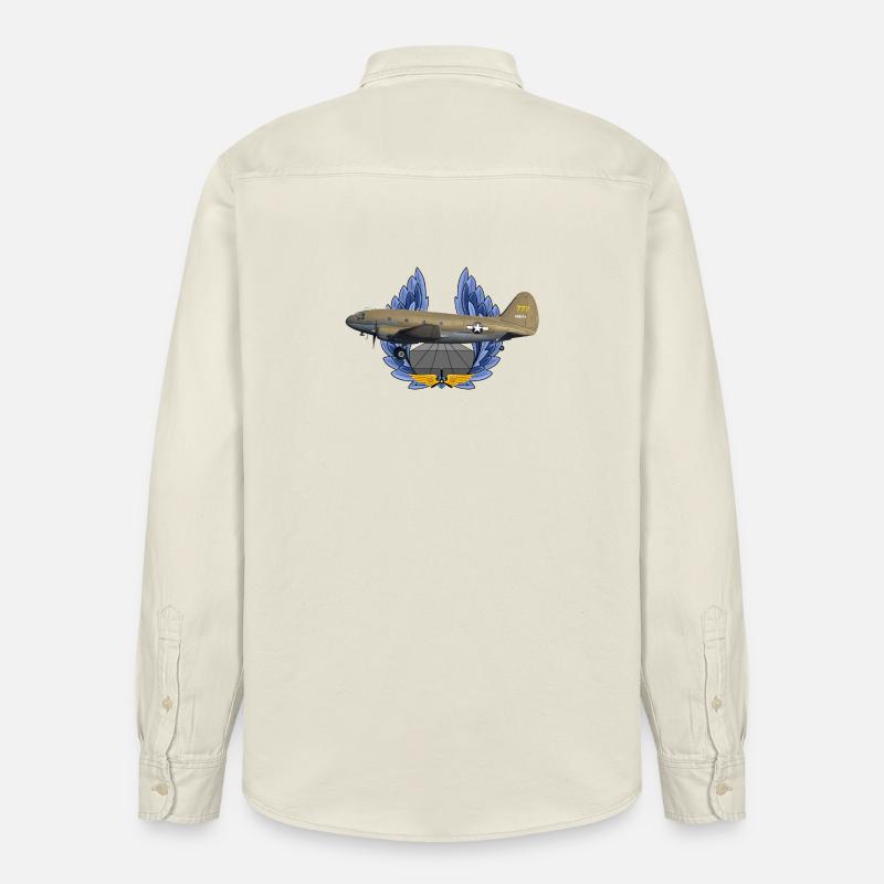 C-46 Commando - Chemise unisexe coupe décontractée bio Stanley/Stella - écru doux