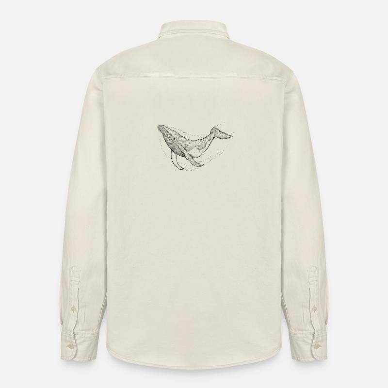 Buckelwal - Relaxed Fit Unisex Organic Hemd von Stanley/Stella - Natur
