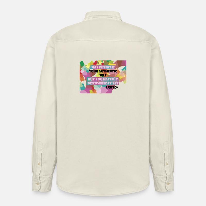 Wer bin ich? LGBTQ+? - Relaxed Fit Unisex Organic Hemd von Stanley/Stella - Natur