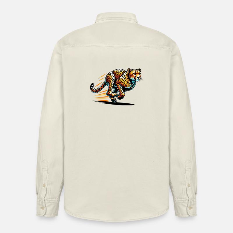 Gepard - Relaxed Fit Unisex Organic Hemd von Stanley/Stella - Natur