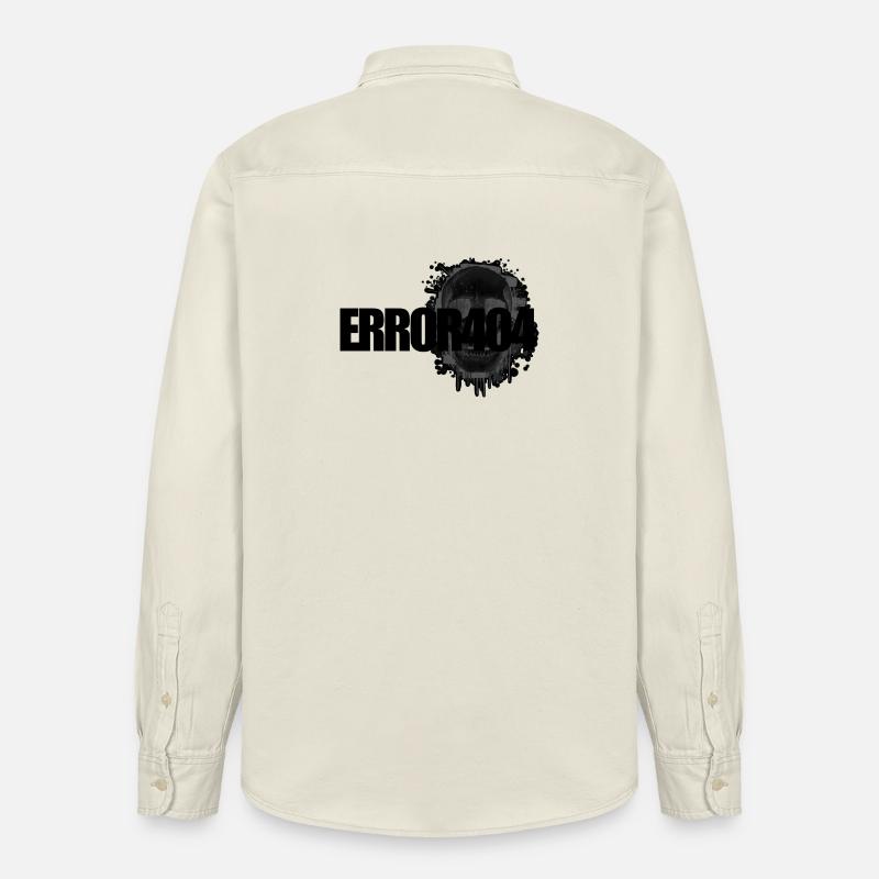 Schädel Graffiti Splatter - Relaxed Fit Unisex Organic Hemd von Stanley/Stella - Natur