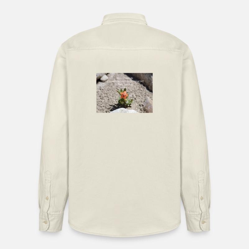 Kraft durch Glauben Blume der Stärke - Relaxed Fit Unisex Organic Hemd von Stanley/Stella - Natur