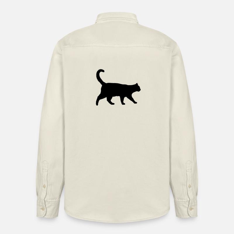 Chat - Chemise unisexe coupe décontractée bio Stanley/Stella - écru doux