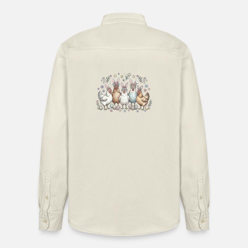 Osterhasen Bande mit Eiern - Relaxed Fit Unisex Organic Hemd von Stanley/Stella - Natur