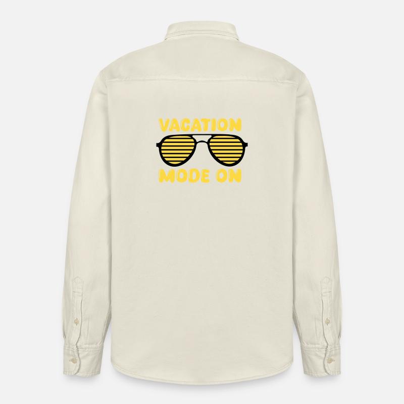 Vacation Mode On Retro - Relaxed Fit Unisex Organic Hemd von Stanley/Stella - Natur