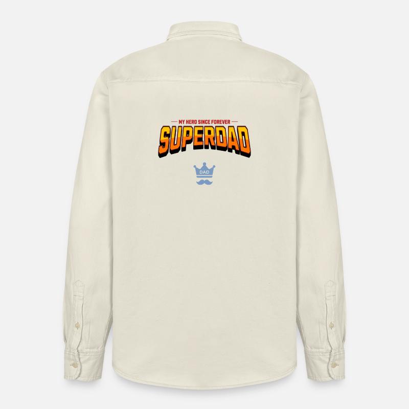 Superpapa - Chemise unisexe coupe décontractée bio Stanley/Stella - écru doux