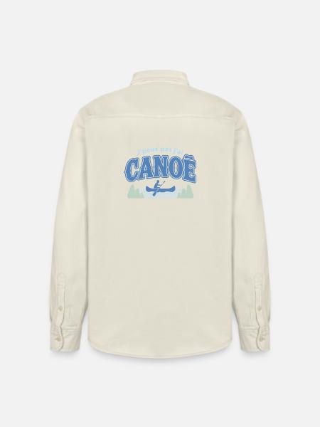 J'peux pas j'ai CANOE - Chemise unisexe coupe décontractée bio Stanley/Stella - écru doux