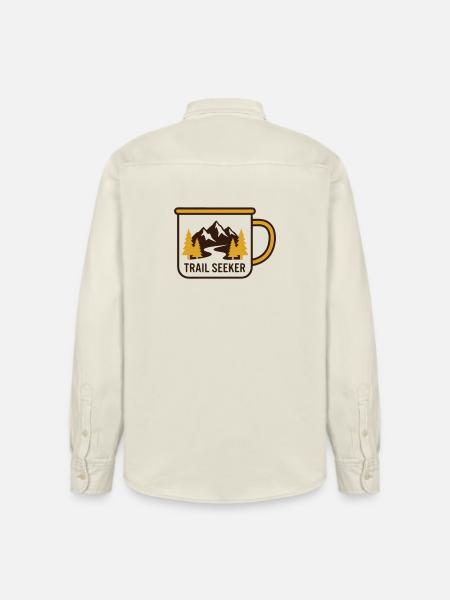 Berge Tasse Wander Logo - Relaxed Fit Unisex Organic Hemd von Stanley/Stella - Natur