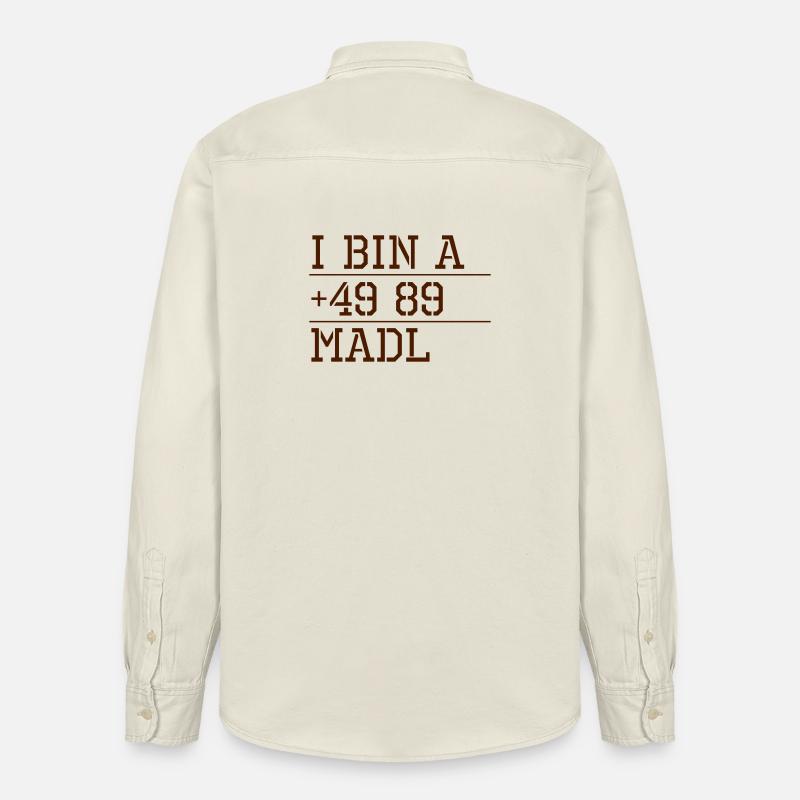 Code de Munich Madl - Chemise unisexe coupe décontractée bio Stanley/Stella - écru doux